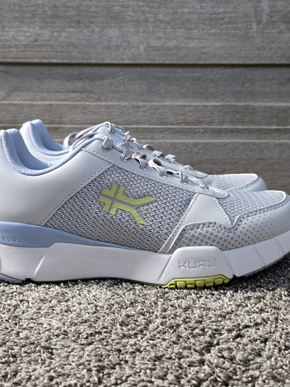 KURU QUANTUM 2 Light Grey and Lime Athletic Sneakers NEW size 9.5 - Picture 7 of 11